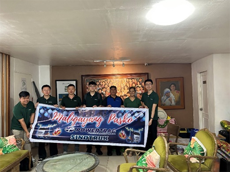 Китайская национальная группа тяжелых грузовиков проводит благотворительное мероприятие по случаю Рождества в Филиппинах